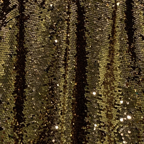 H&M Gold Sequin Camisole Top Lined Size 8 - Picture 4 of 7